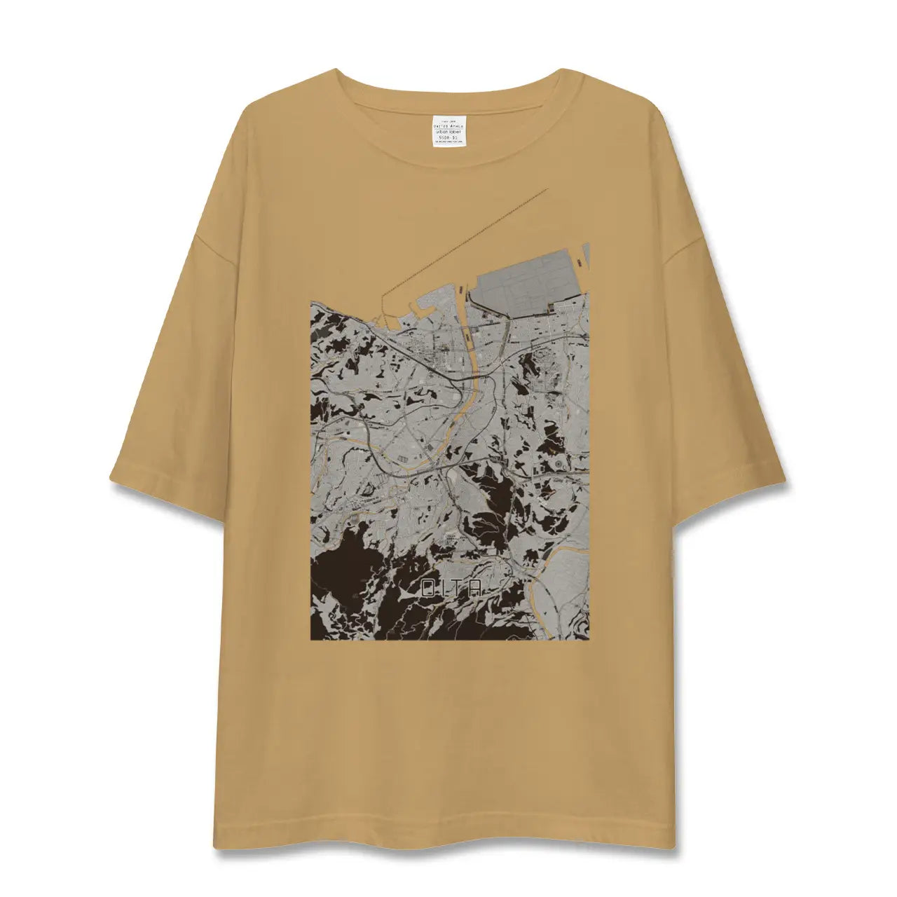 【大分(大分県)】地図柄ビッグシルエットTシャツ