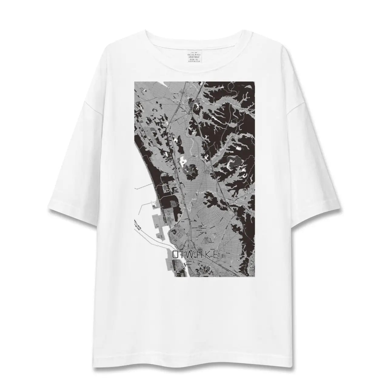 【追分(秋田県)】地図柄ビッグシルエットTシャツ