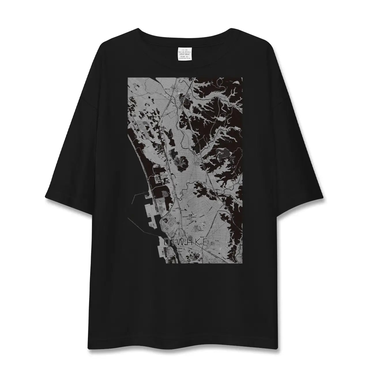 【追分(秋田県)】地図柄ビッグシルエットTシャツ