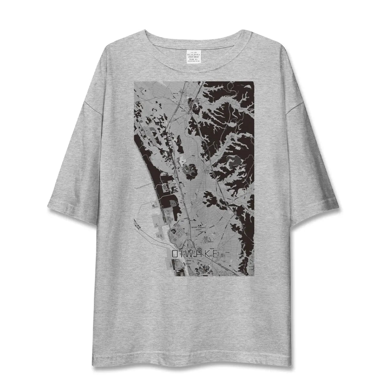 【追分(秋田県)】地図柄ビッグシルエットTシャツ