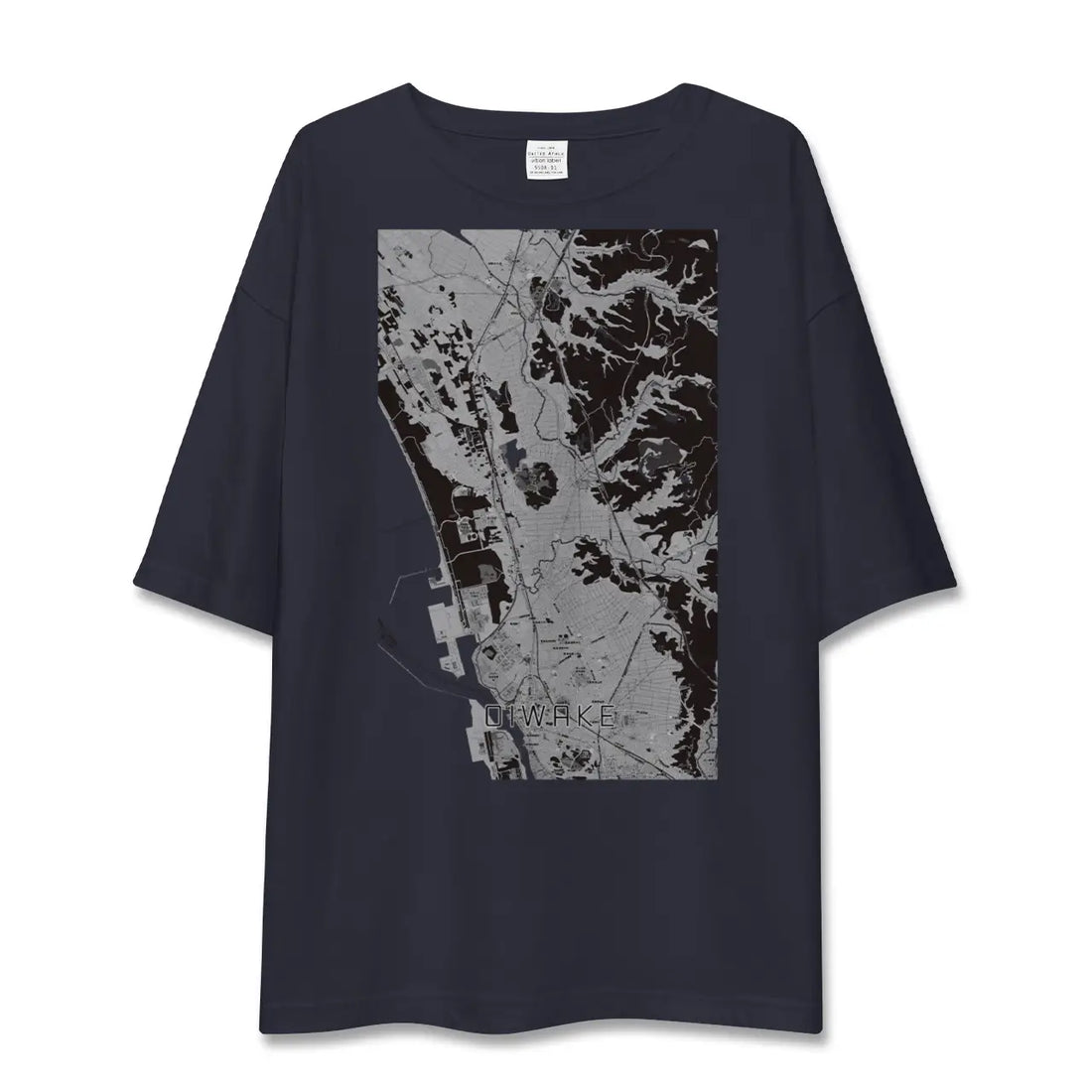 【追分(秋田県)】地図柄ビッグシルエットTシャツ