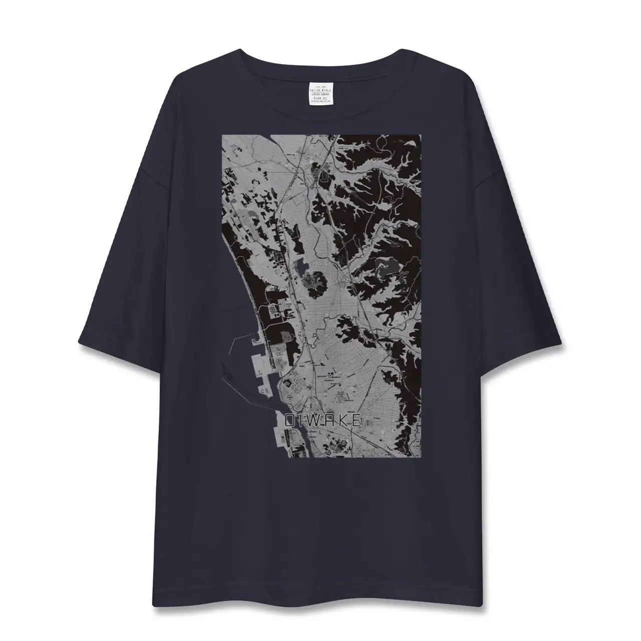 【追分(秋田県)】地図柄ビッグシルエットTシャツ