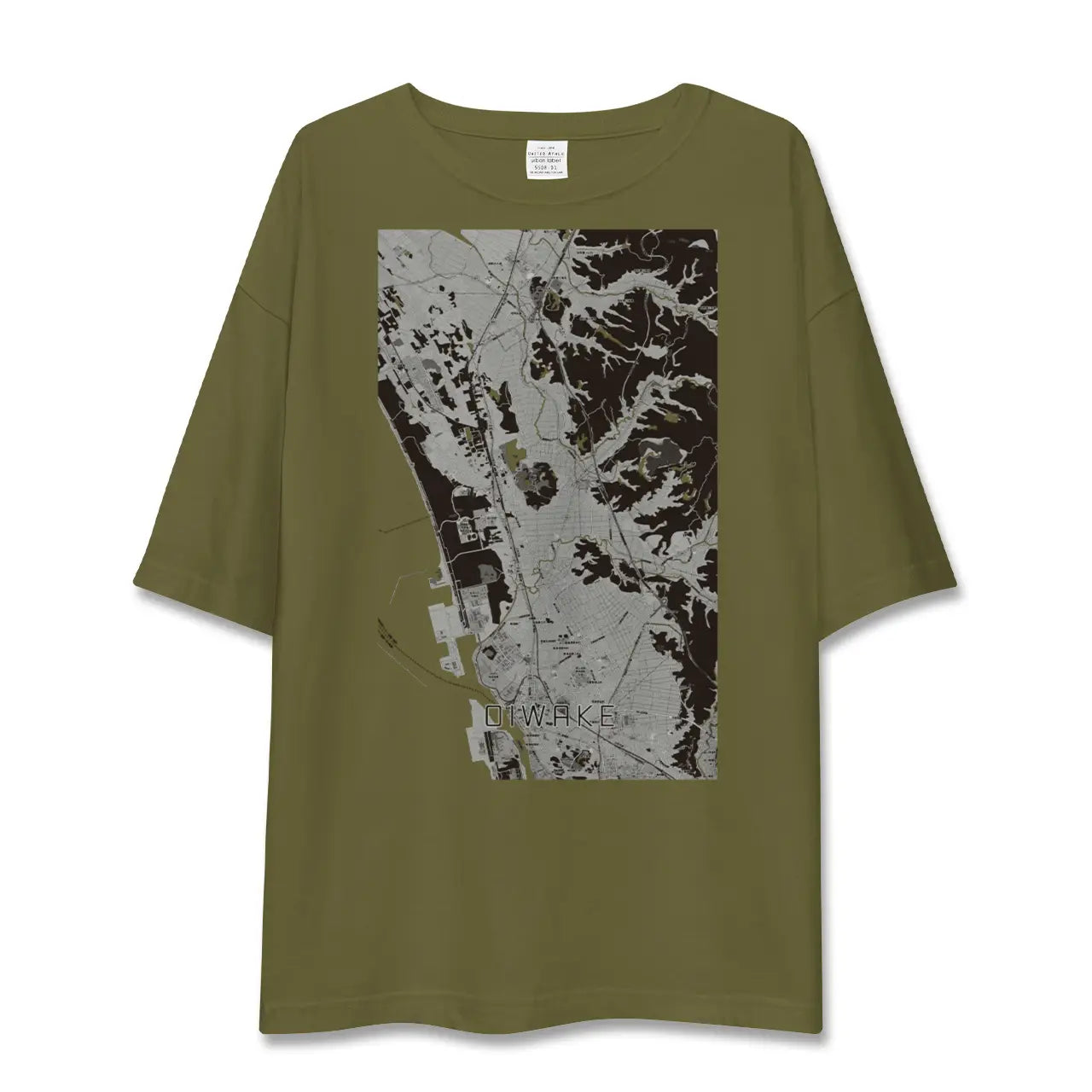 【追分(秋田県)】地図柄ビッグシルエットTシャツ