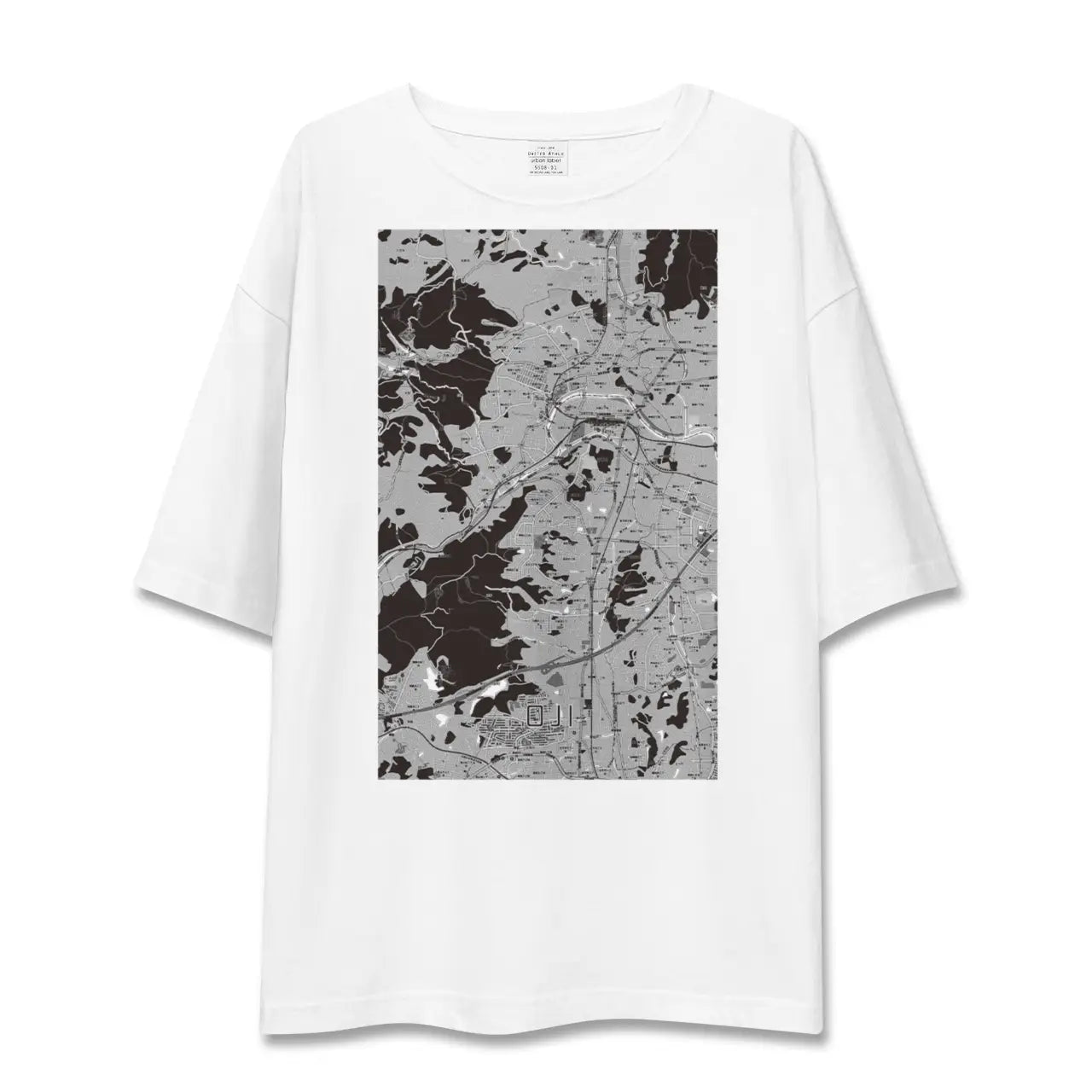 【王寺(奈良県)】地図柄ビッグシルエットTシャツ