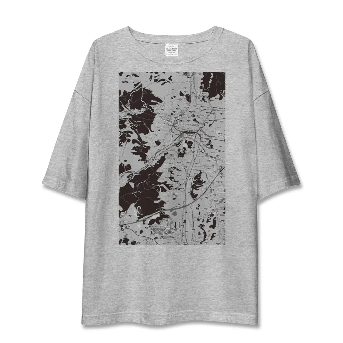 【王寺(奈良県)】地図柄ビッグシルエットTシャツ
