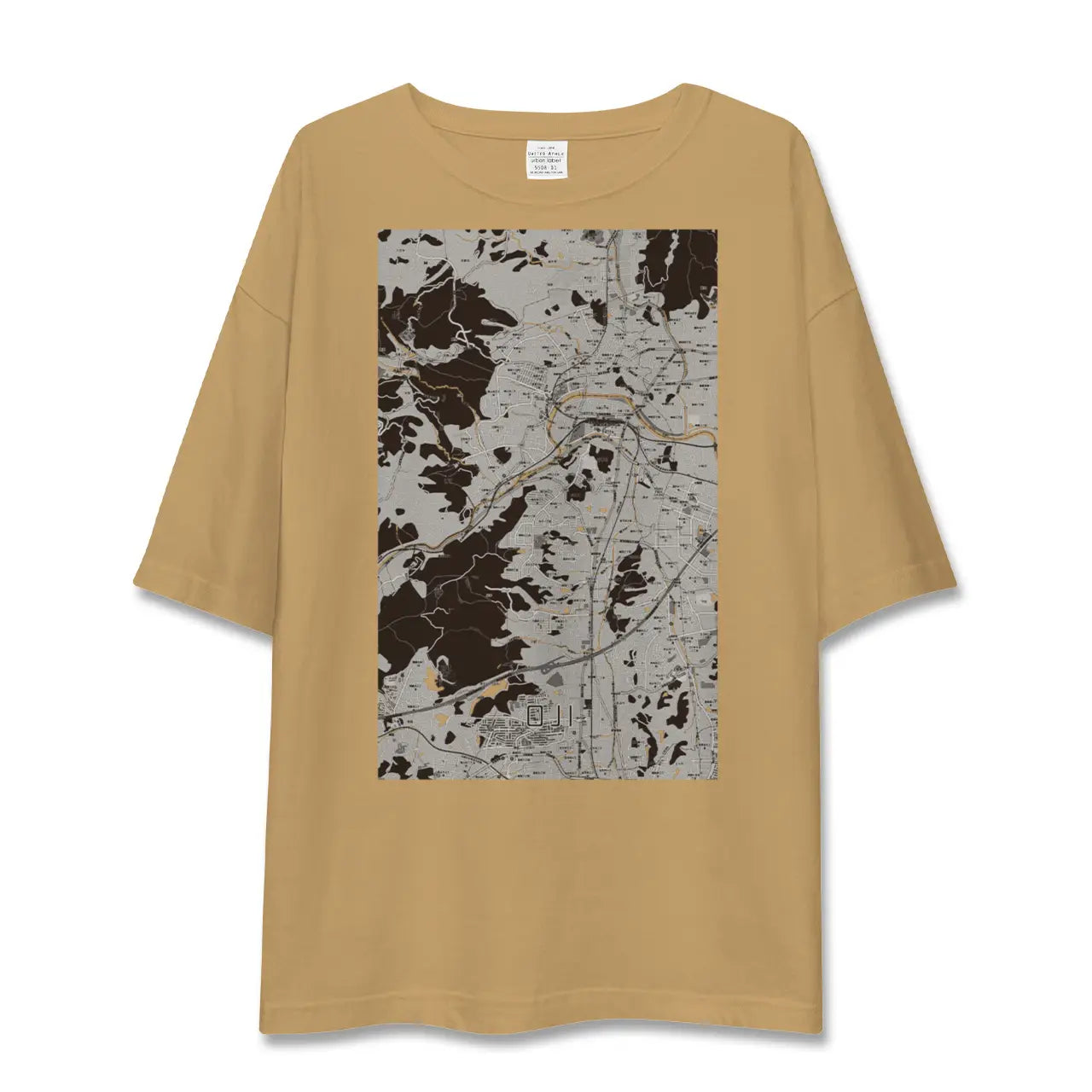 【王寺(奈良県)】地図柄ビッグシルエットTシャツ