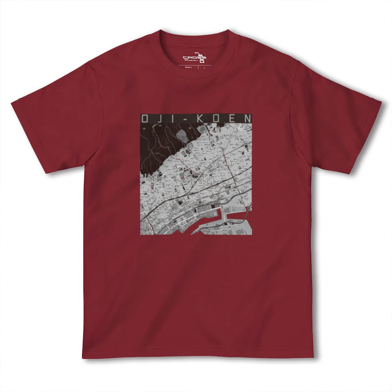 【王子公園(兵庫県)】地図柄ヘビーウェイトTシャツ