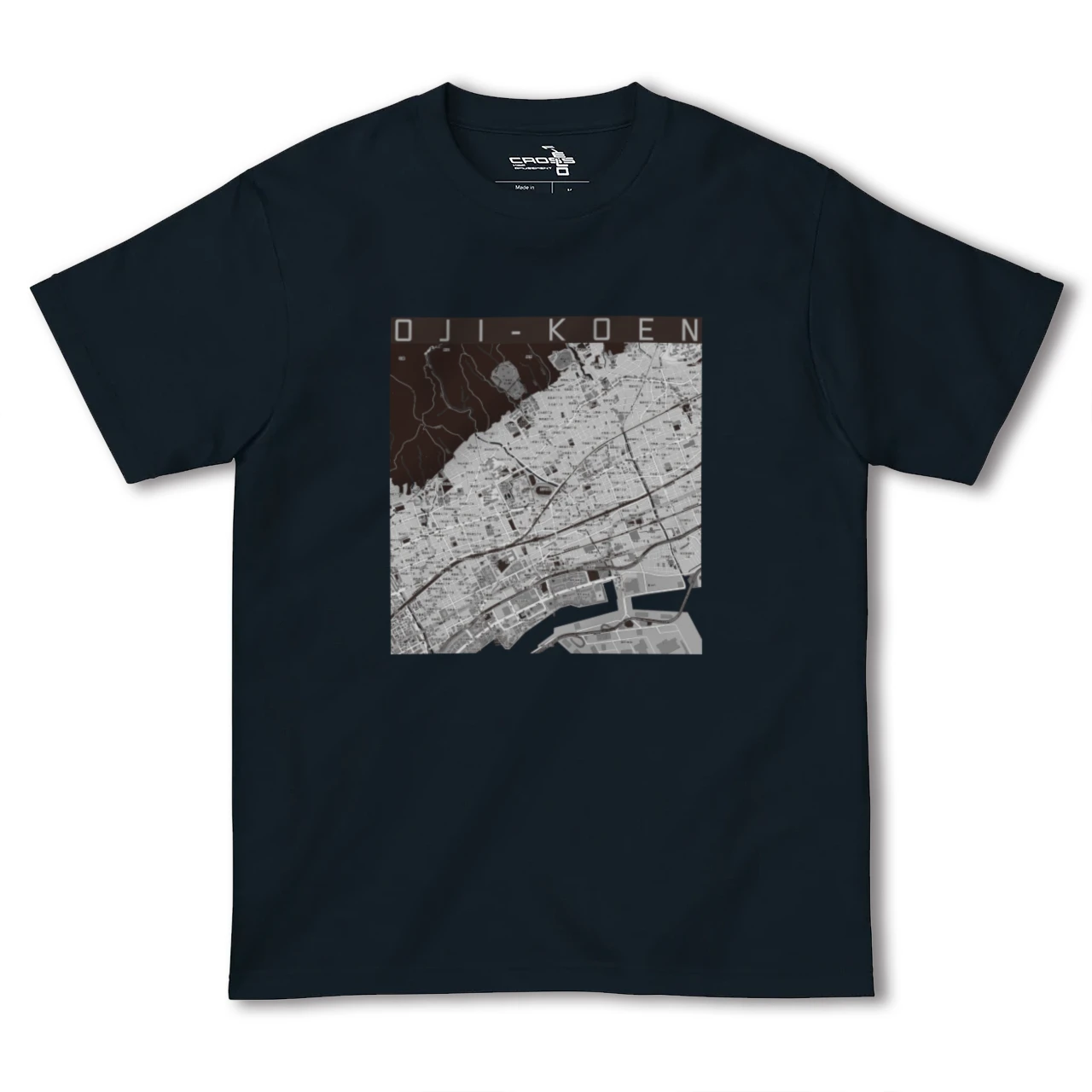 【王子公園(兵庫県)】地図柄ヘビーウェイトTシャツ