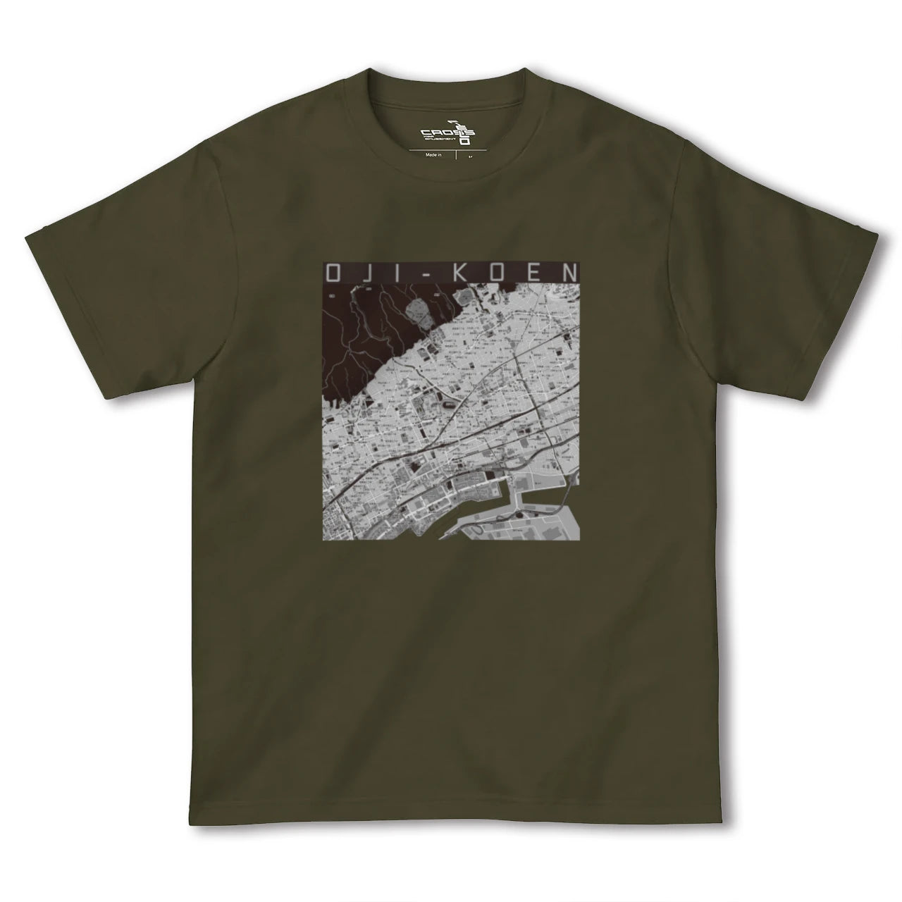 【王子公園(兵庫県)】地図柄ヘビーウェイトTシャツ
