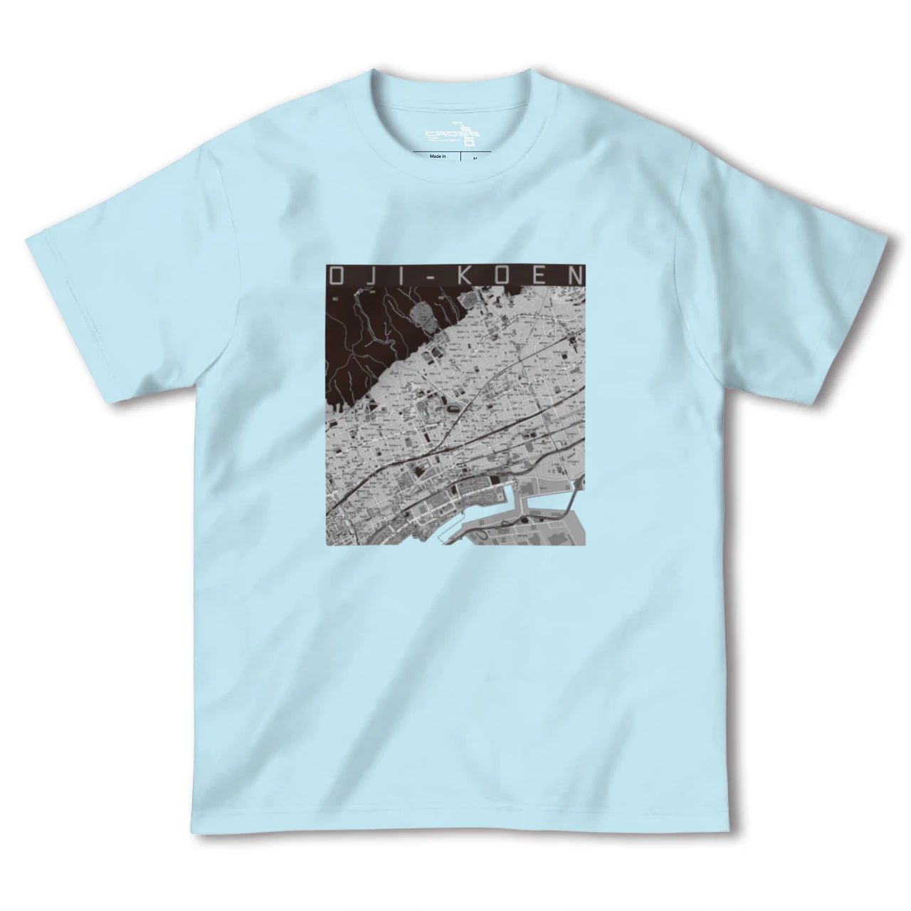 【王子公園(兵庫県)】地図柄ヘビーウェイトTシャツ