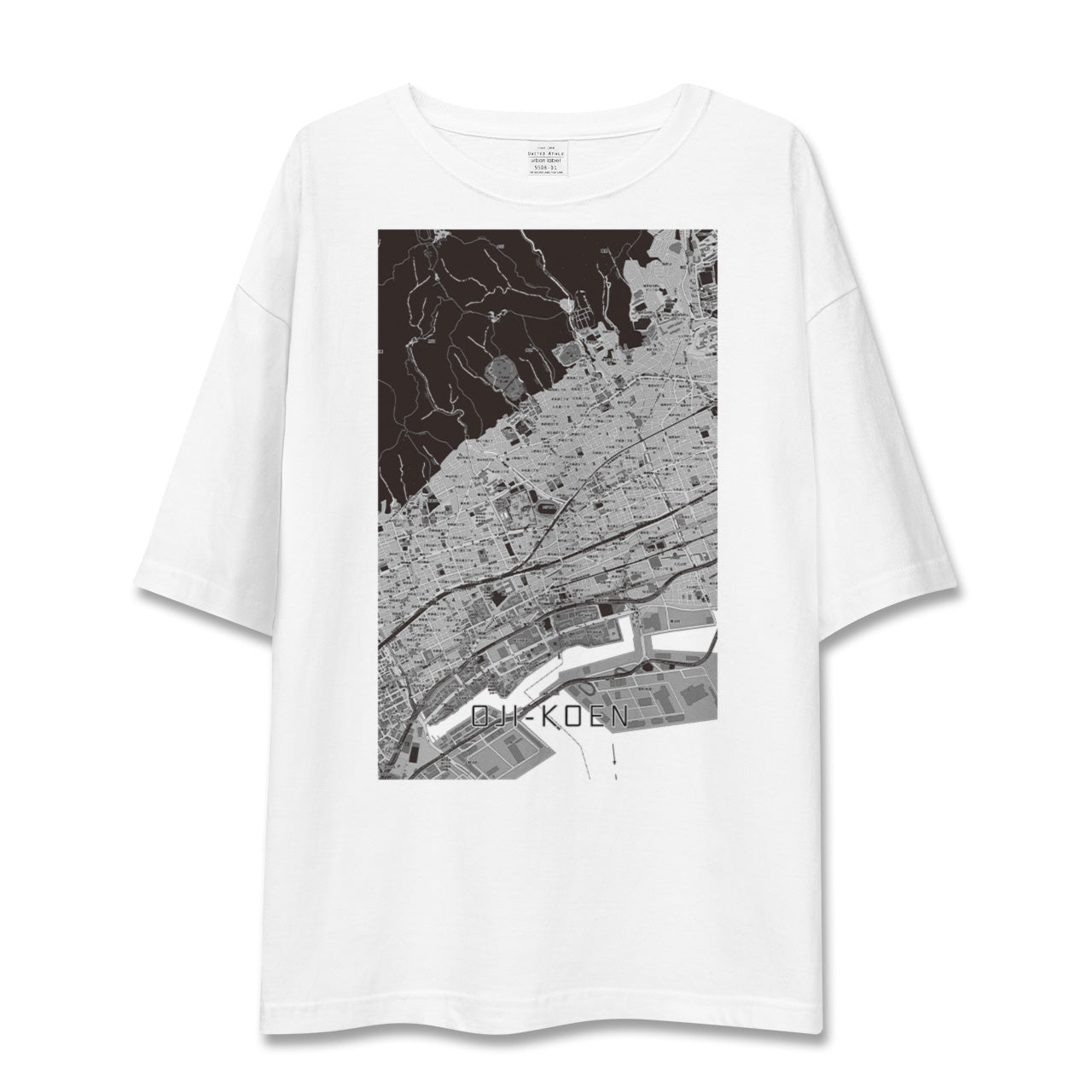 【王子公園(兵庫県)】地図柄ビッグシルエットTシャツ