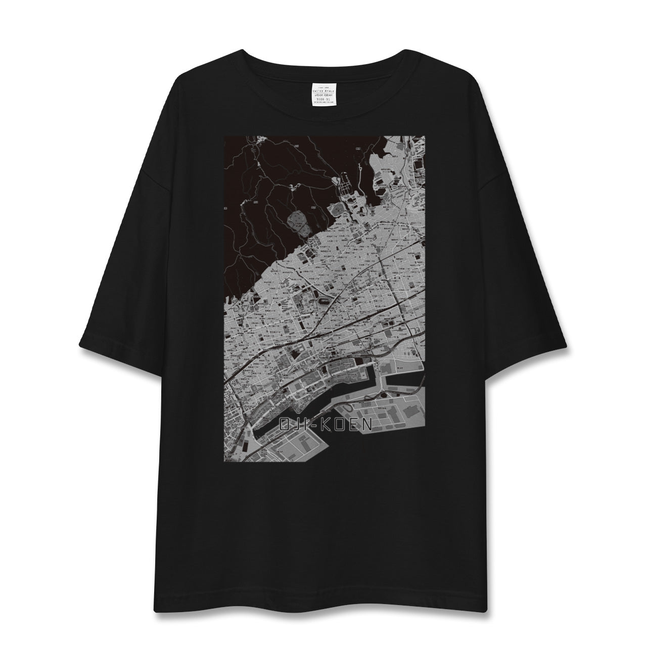 【王子公園(兵庫県)】地図柄ビッグシルエットTシャツ