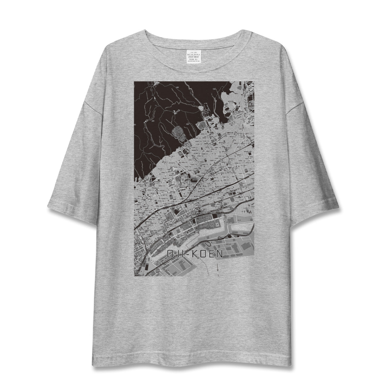 【王子公園(兵庫県)】地図柄ビッグシルエットTシャツ