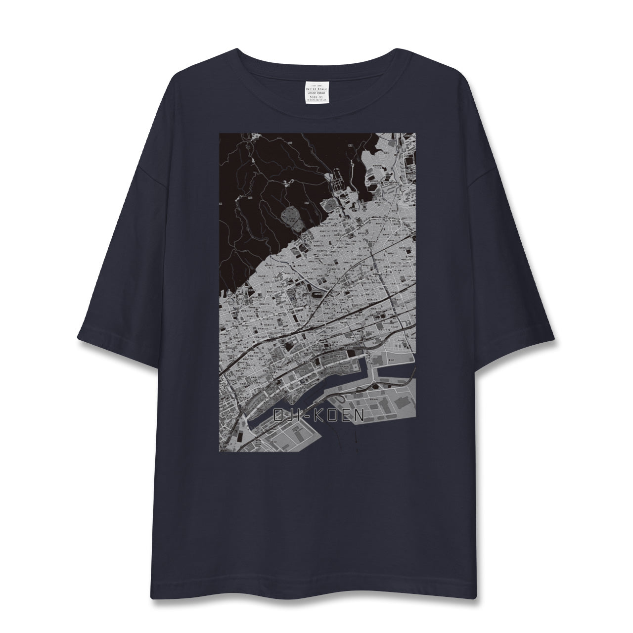 【王子公園(兵庫県)】地図柄ビッグシルエットTシャツ