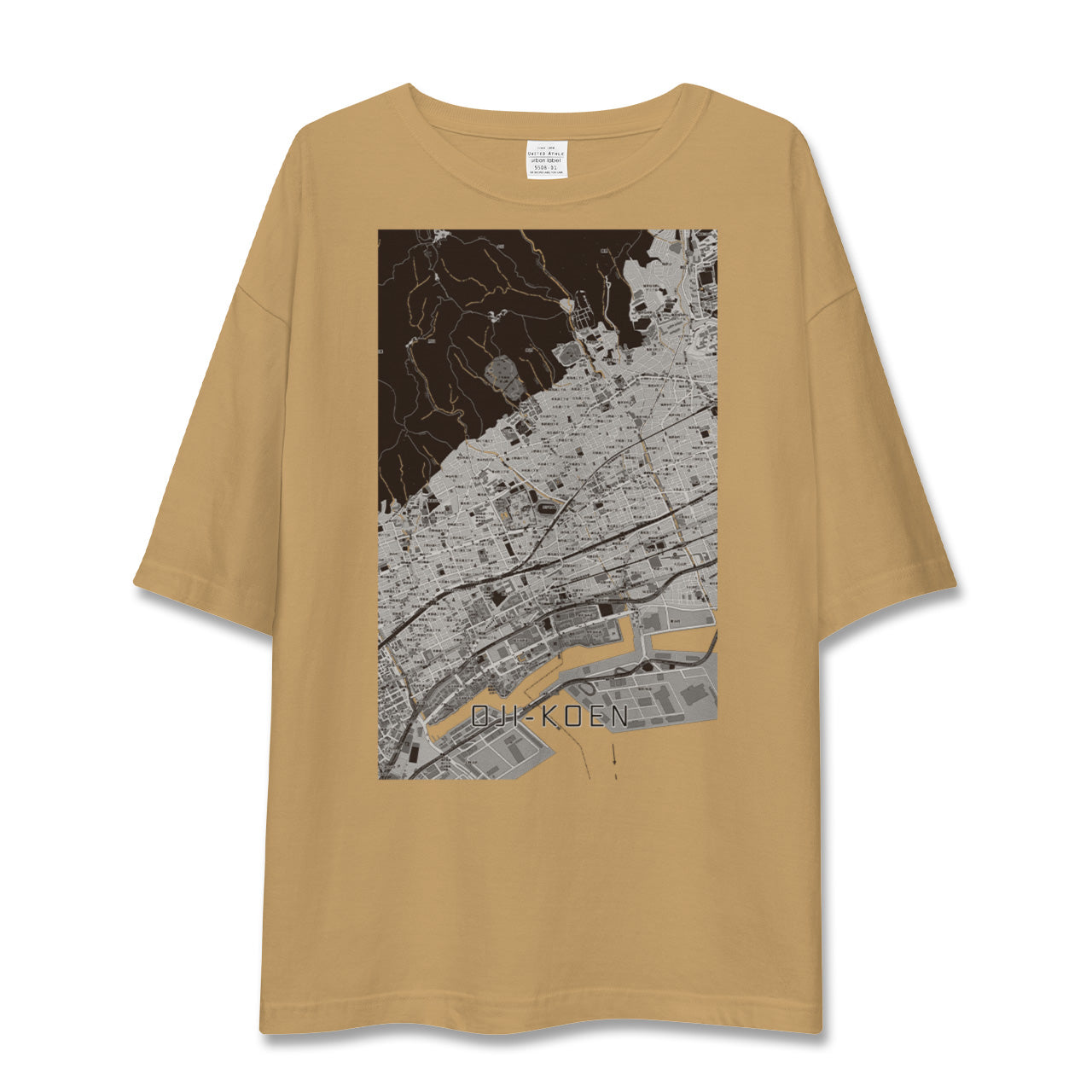 【王子公園(兵庫県)】地図柄ビッグシルエットTシャツ