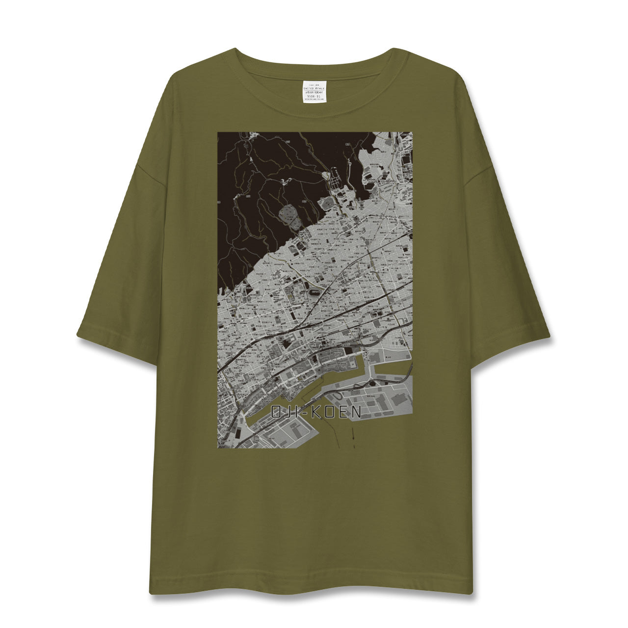 【王子公園(兵庫県)】地図柄ビッグシルエットTシャツ