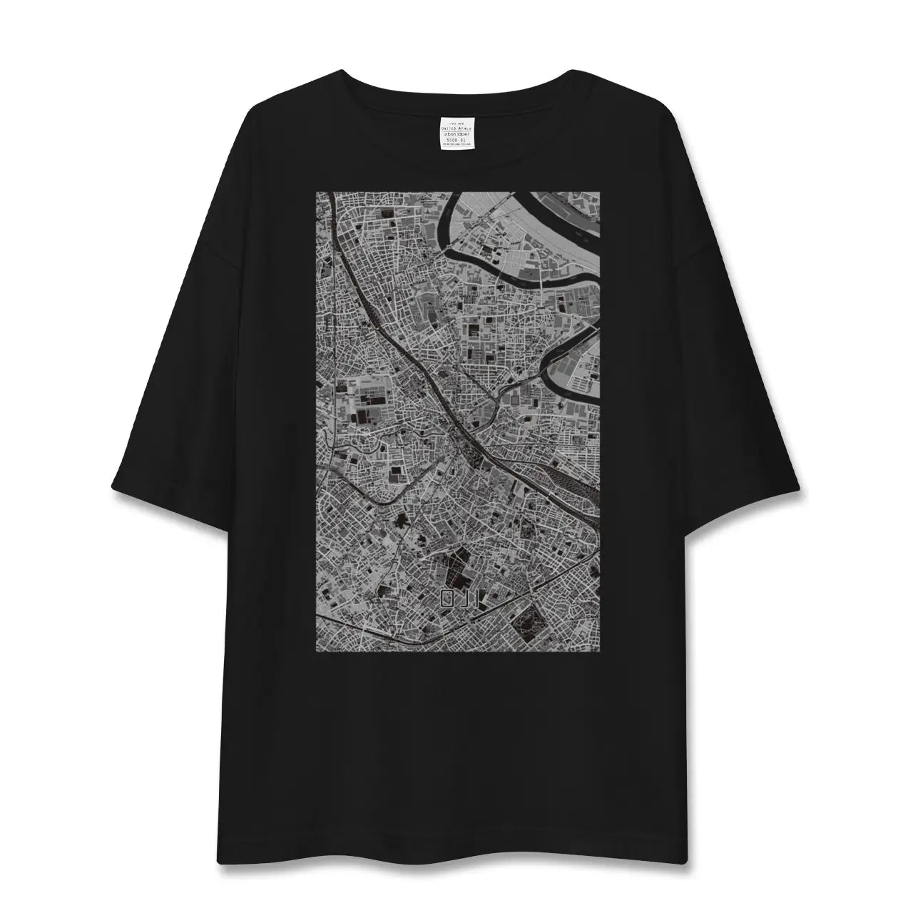 【王子(東京都)】地図柄ビッグシルエットTシャツ