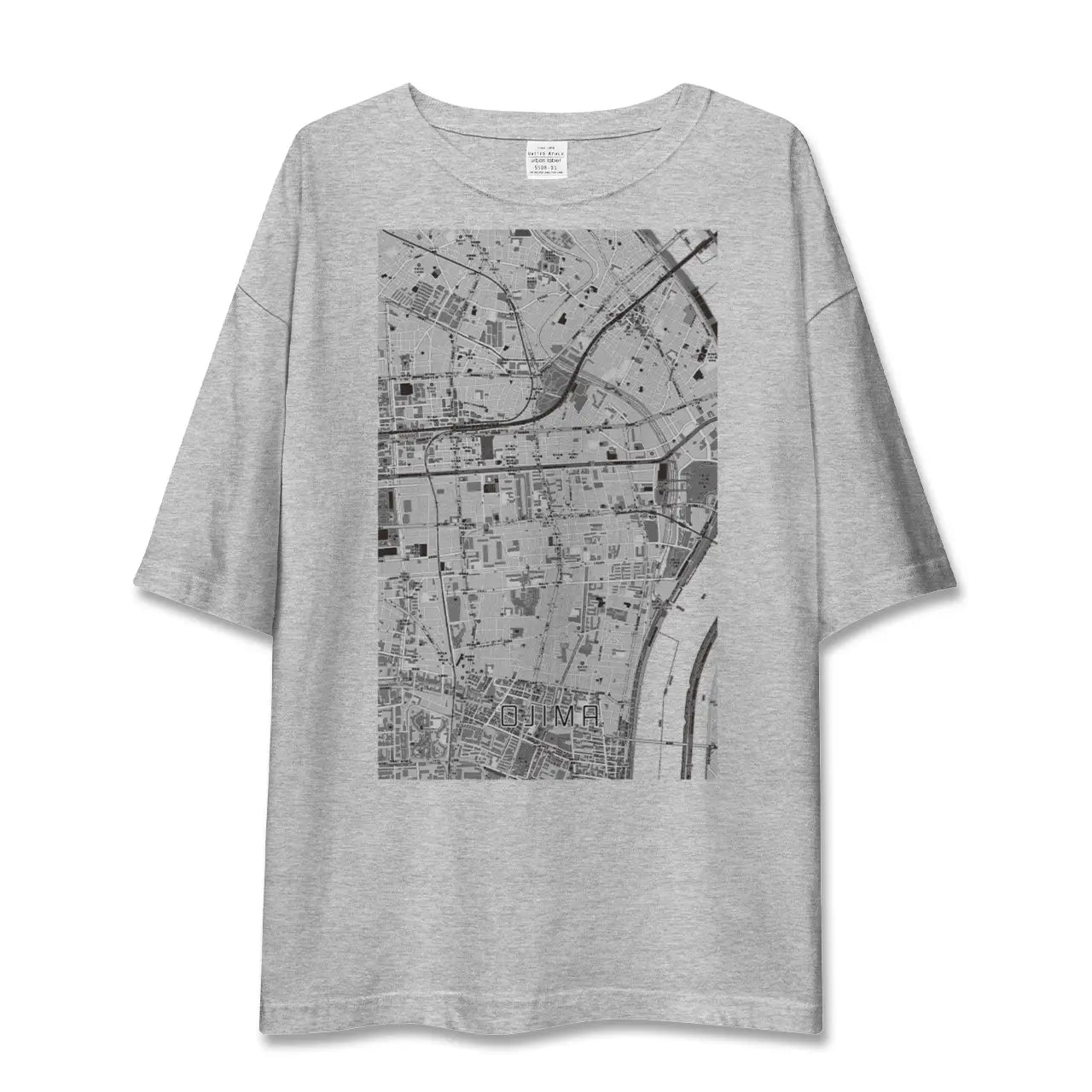 【大島(東京都)】地図柄ビッグシルエットTシャツ