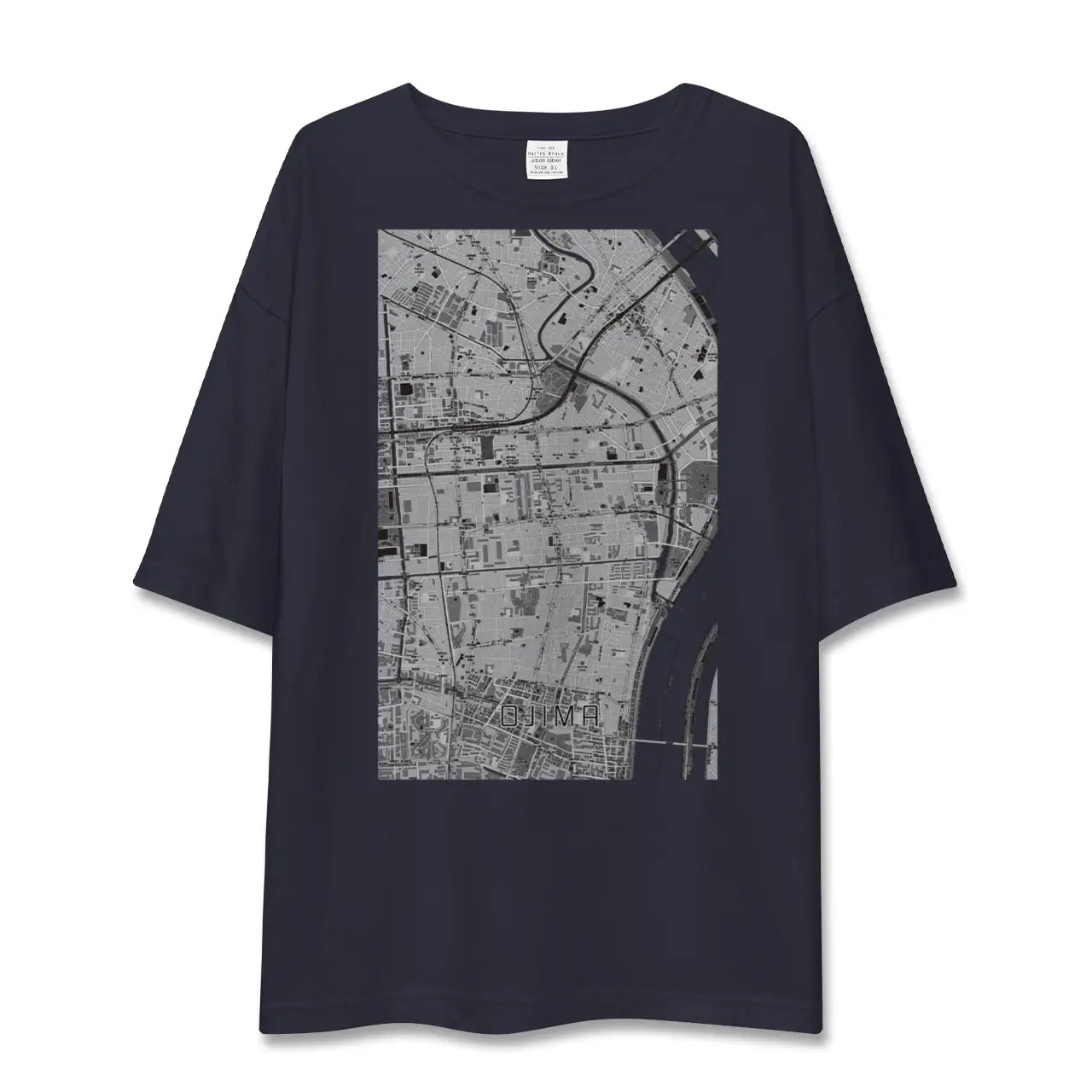 【大島(東京都)】地図柄ビッグシルエットTシャツ