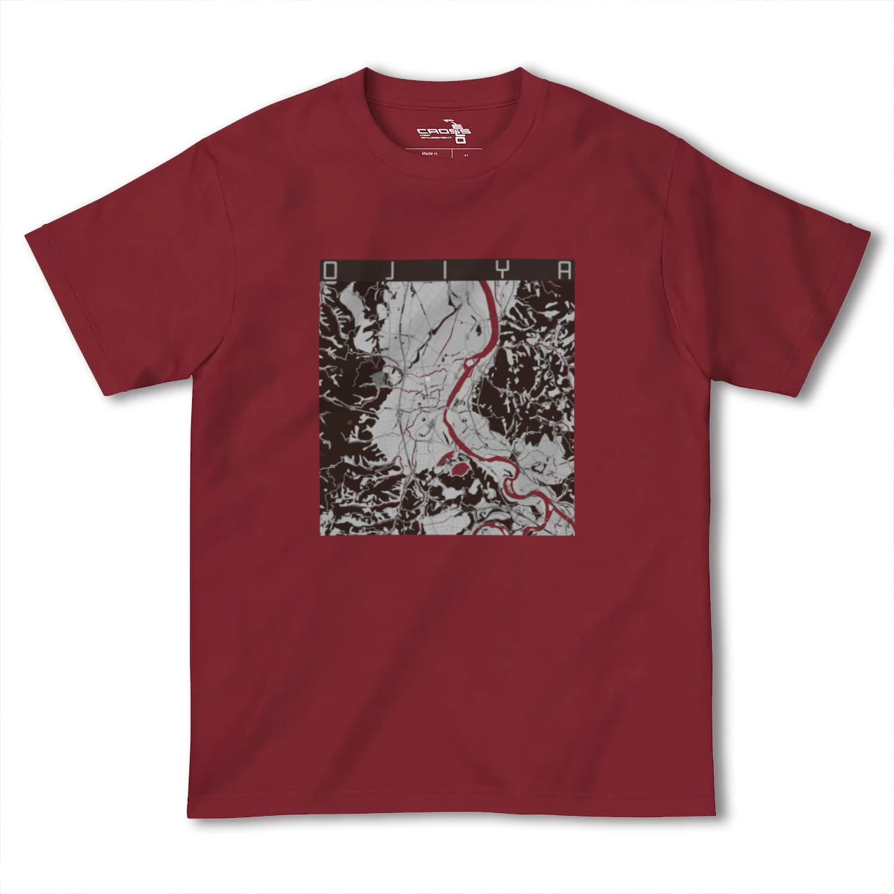 【小千谷(新潟県)】地図柄ヘビーウェイトTシャツ
