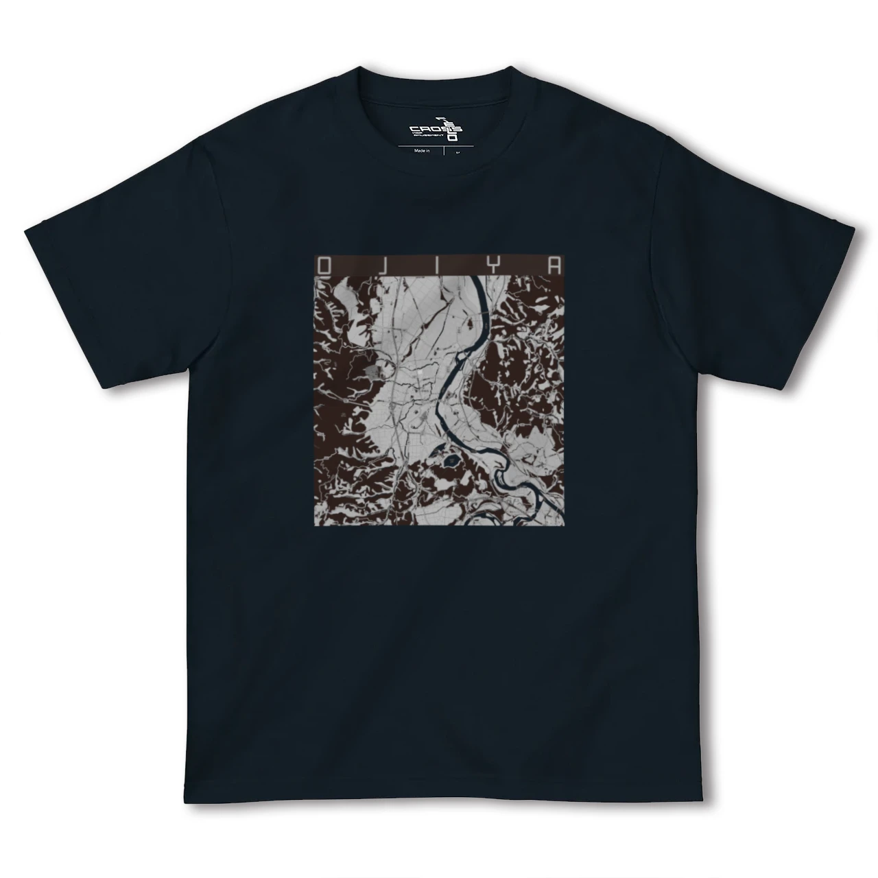 【小千谷(新潟県)】地図柄ヘビーウェイトTシャツ
