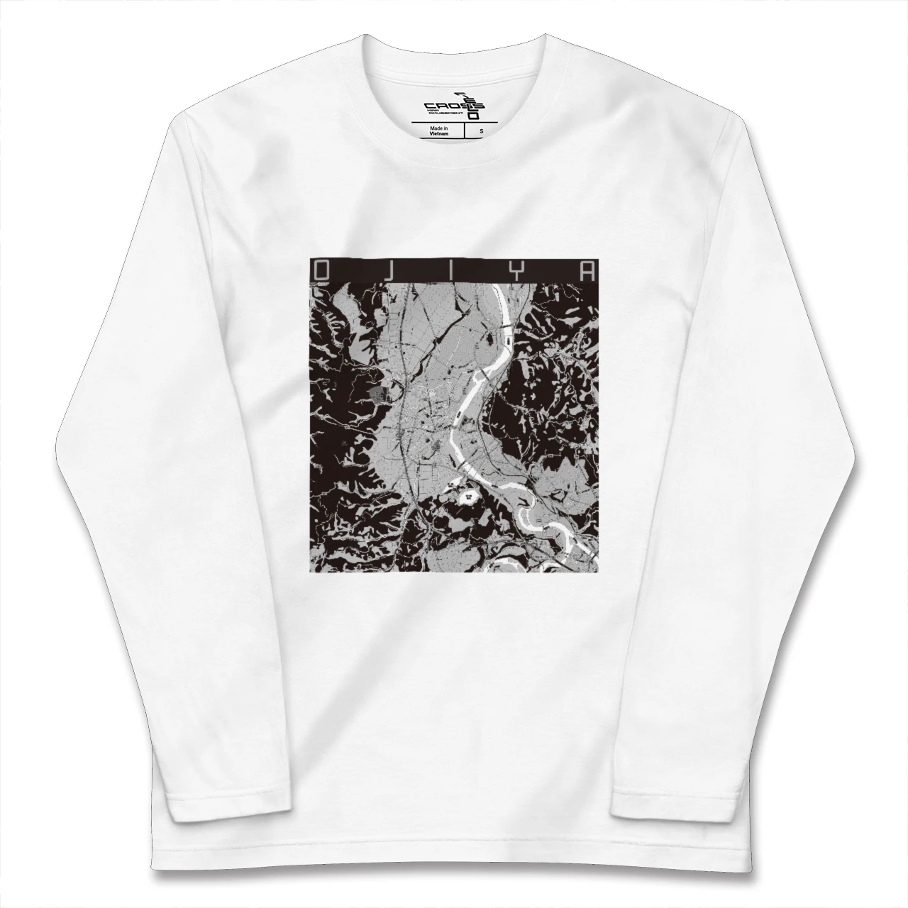 【小千谷(新潟県)】地図柄ロングスリーブTシャツ