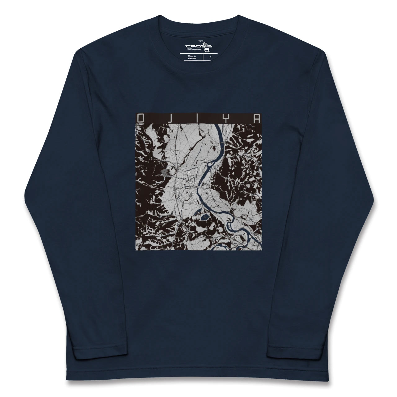 【小千谷(新潟県)】地図柄ロングスリーブTシャツ
