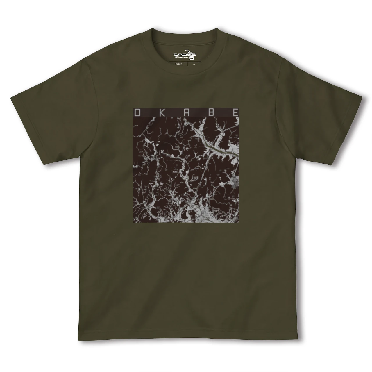 【岡部(静岡県)】地図柄ヘビーウェイトTシャツ