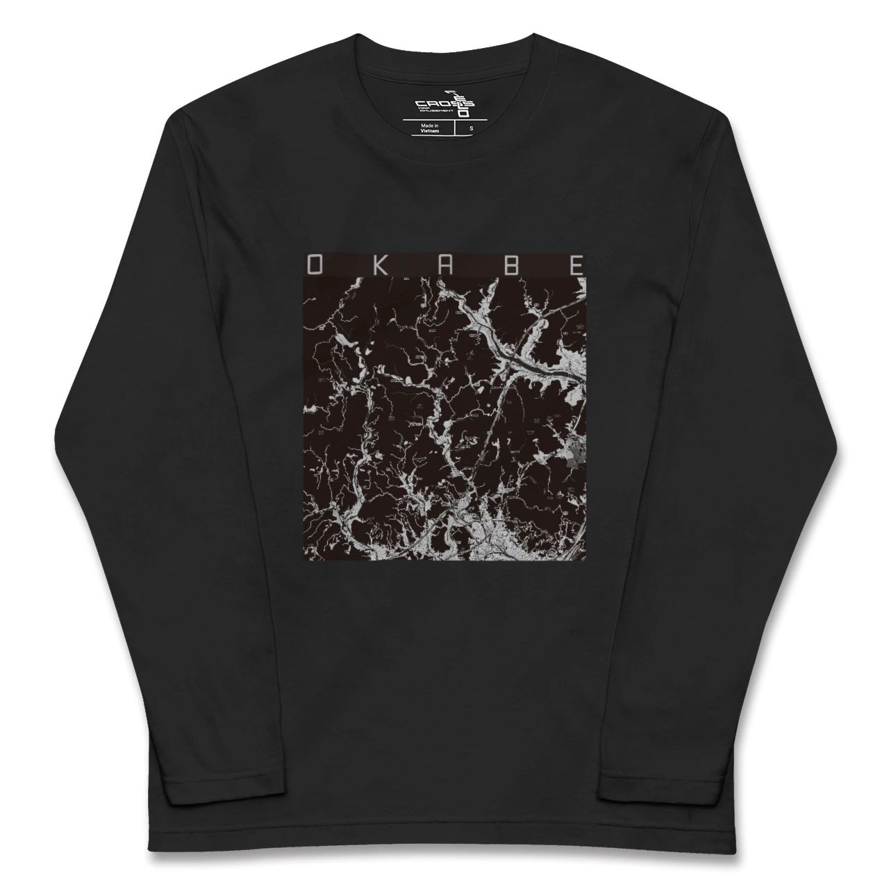 【岡部(静岡県)】地図柄ロングスリーブTシャツ