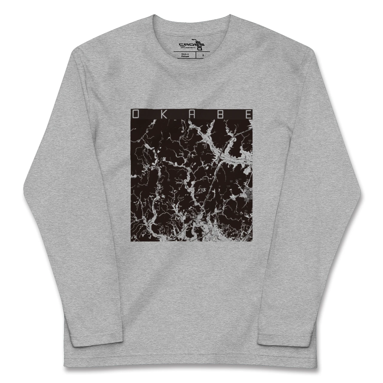 【岡部(静岡県)】地図柄ロングスリーブTシャツ