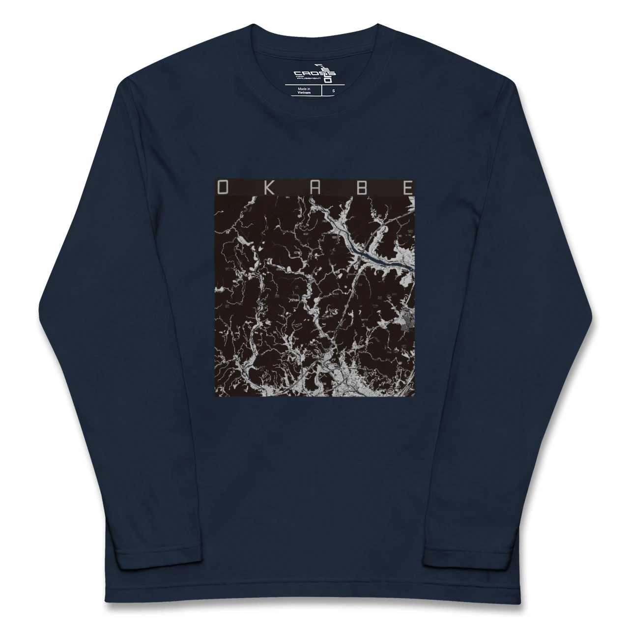 【岡部(静岡県)】地図柄ロングスリーブTシャツ