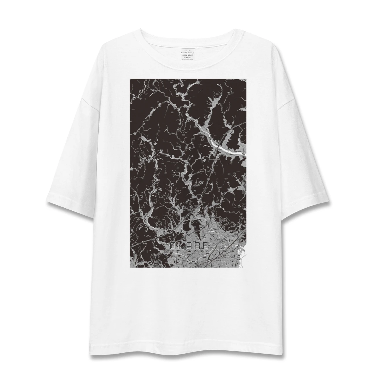 【岡部(静岡県)】地図柄ビッグシルエットTシャツ