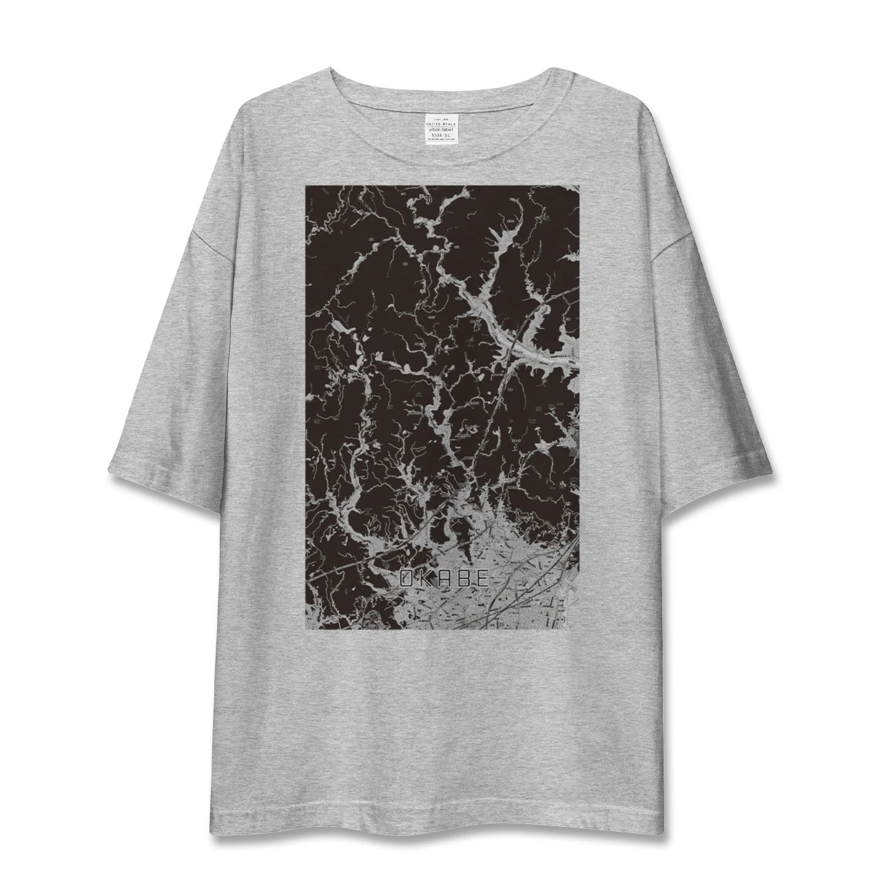 【岡部(静岡県)】地図柄ビッグシルエットTシャツ