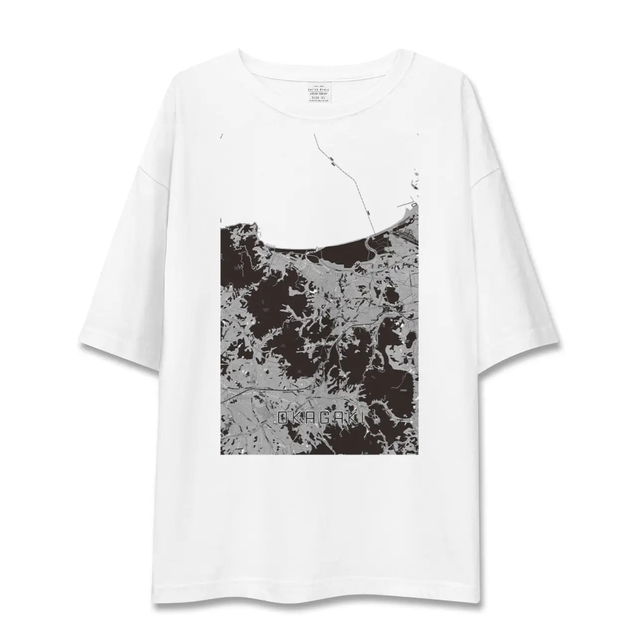 【岡垣(福岡県)】地図柄ビッグシルエットTシャツ