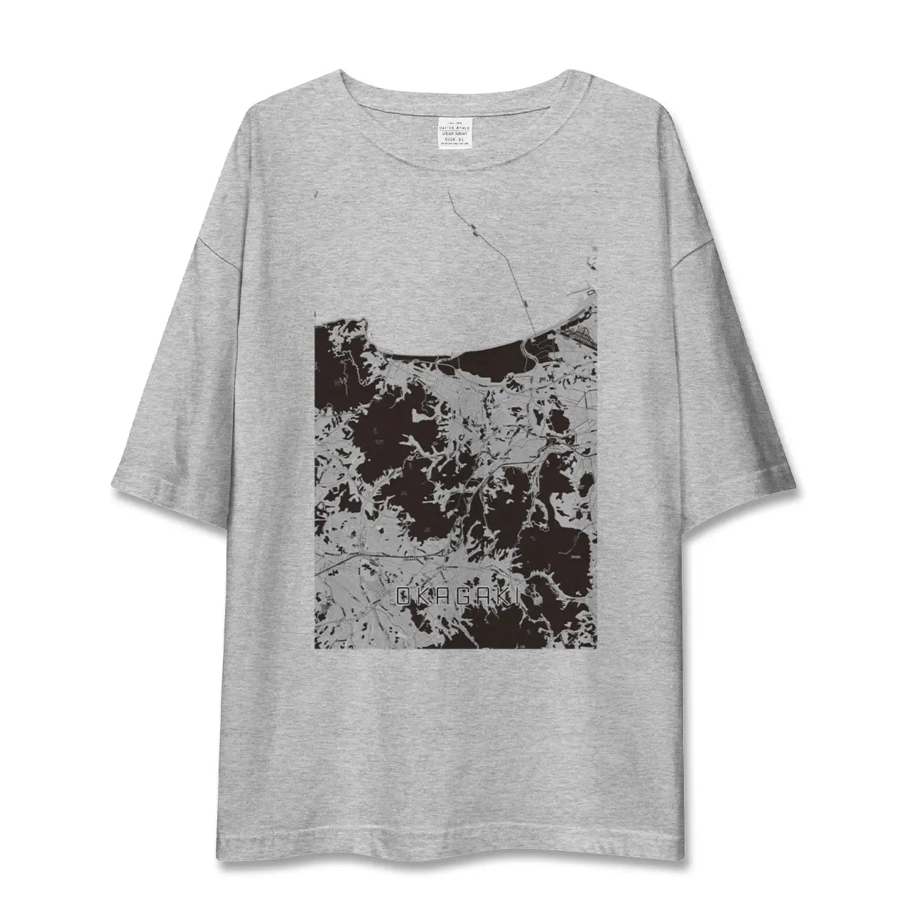 【岡垣(福岡県)】地図柄ビッグシルエットTシャツ