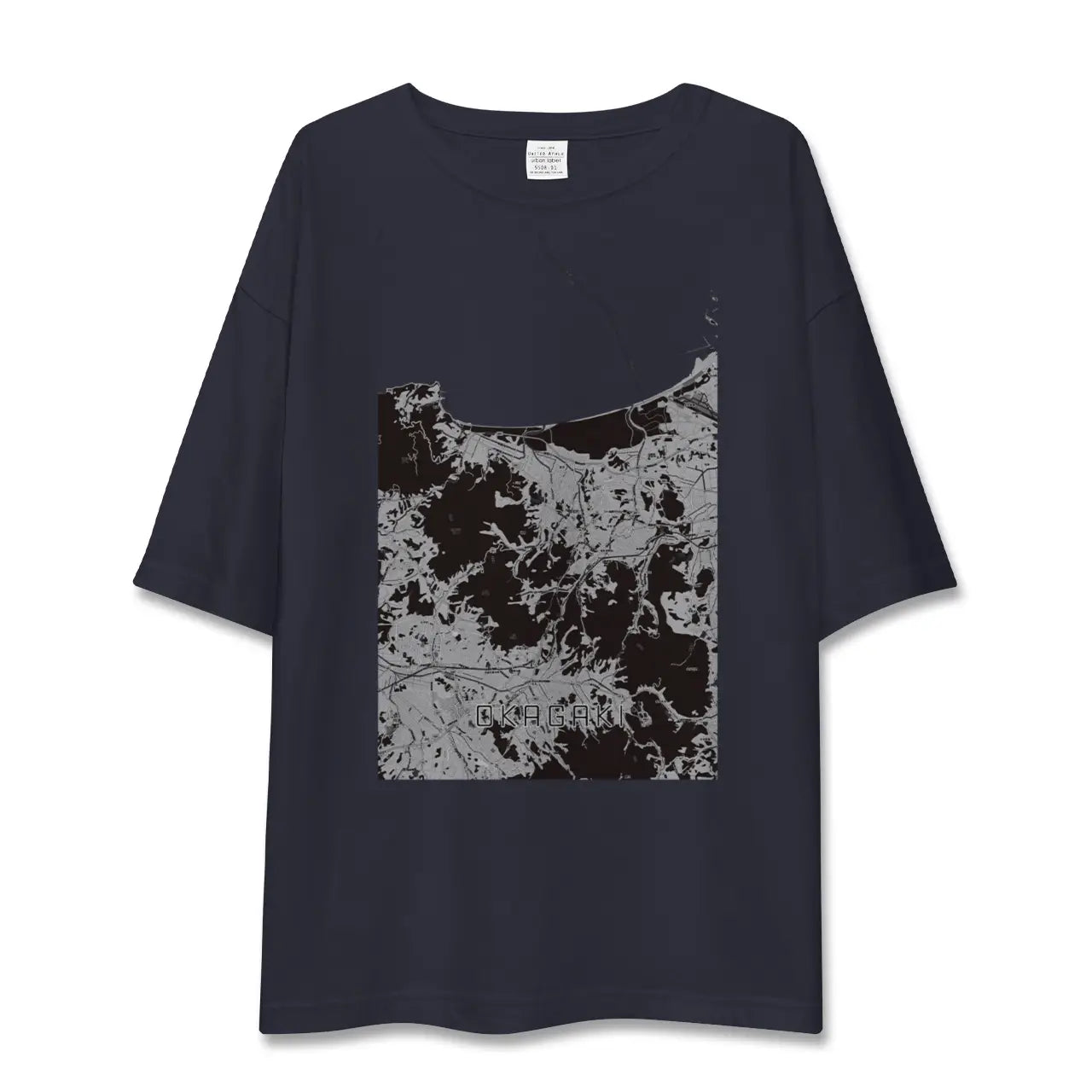 【岡垣(福岡県)】地図柄ビッグシルエットTシャツ
