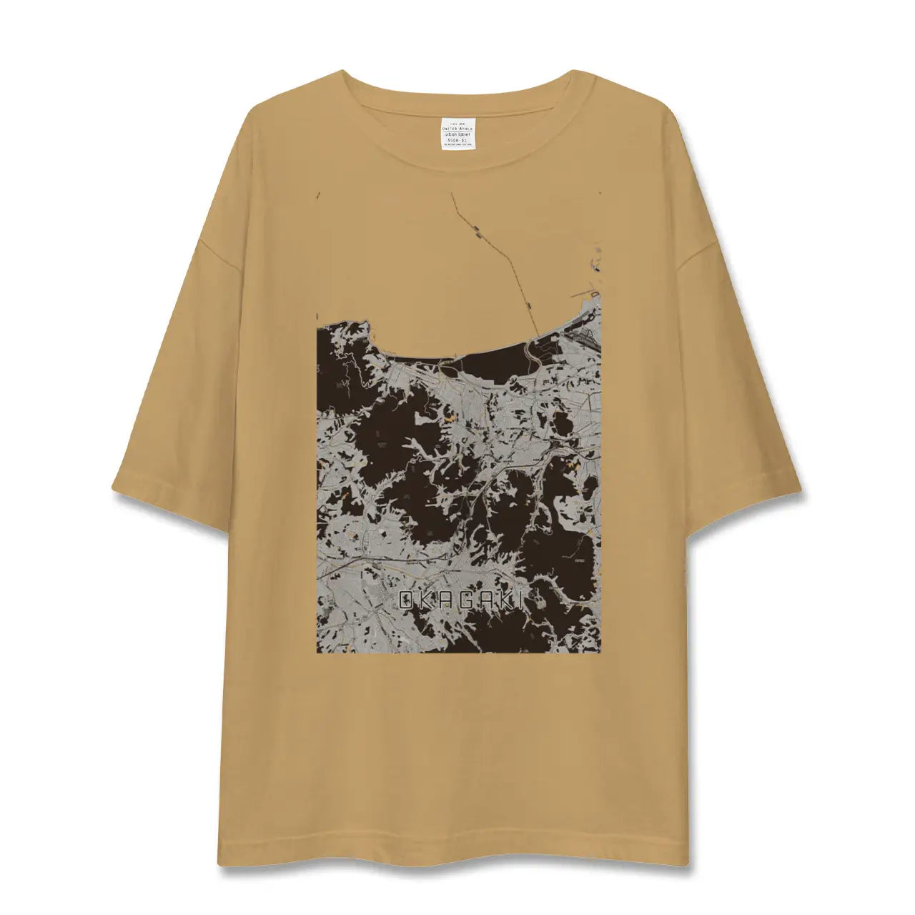 【岡垣(福岡県)】地図柄ビッグシルエットTシャツ