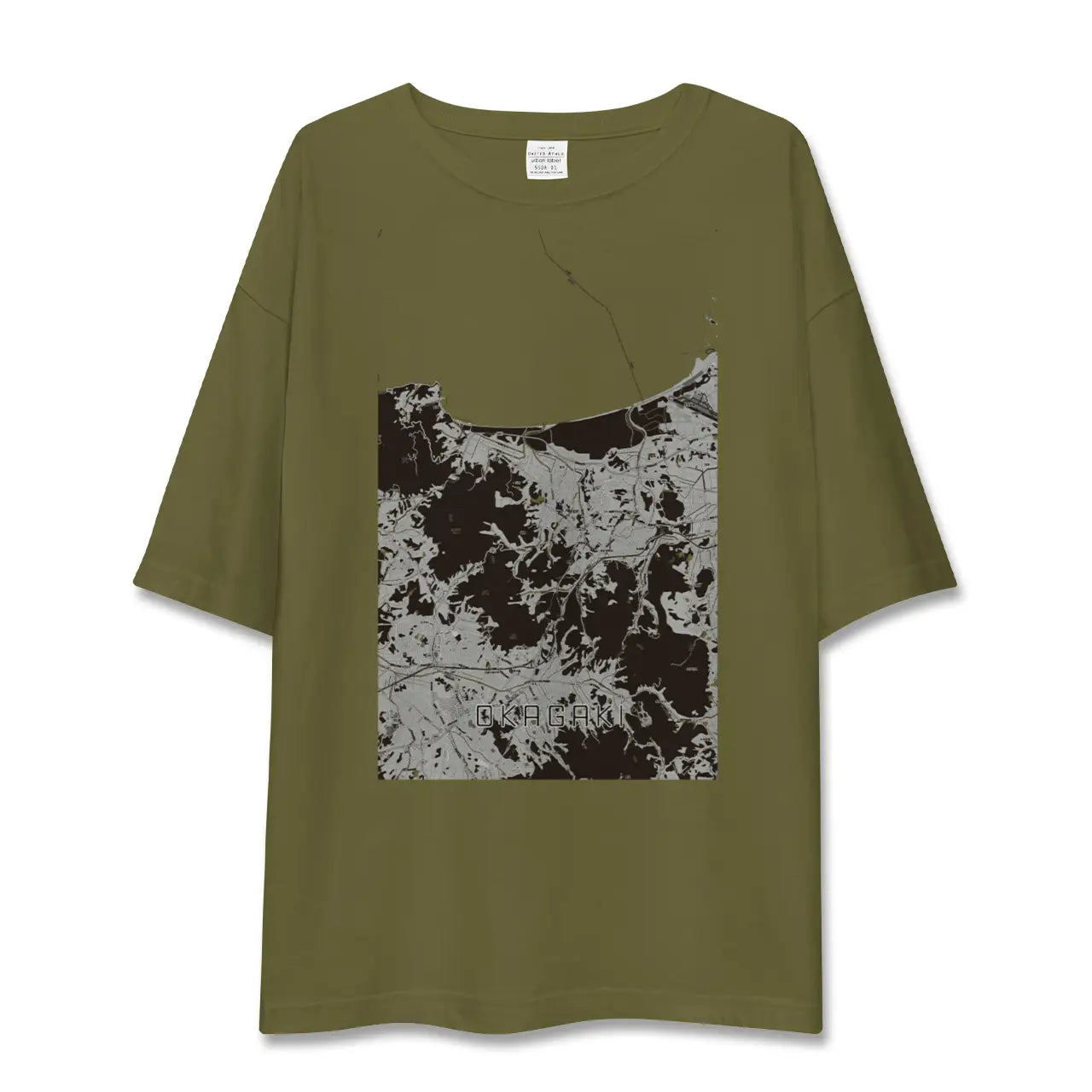 【岡垣(福岡県)】地図柄ビッグシルエットTシャツ