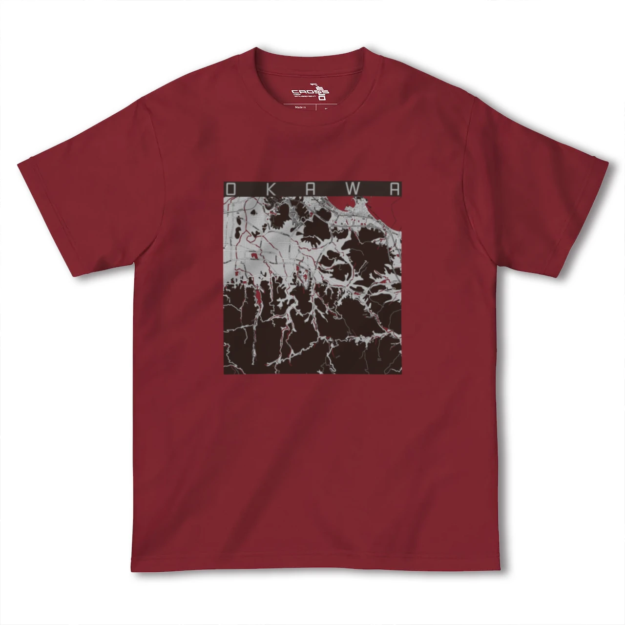 【大川(香川県)】地図柄ヘビーウェイトTシャツ
