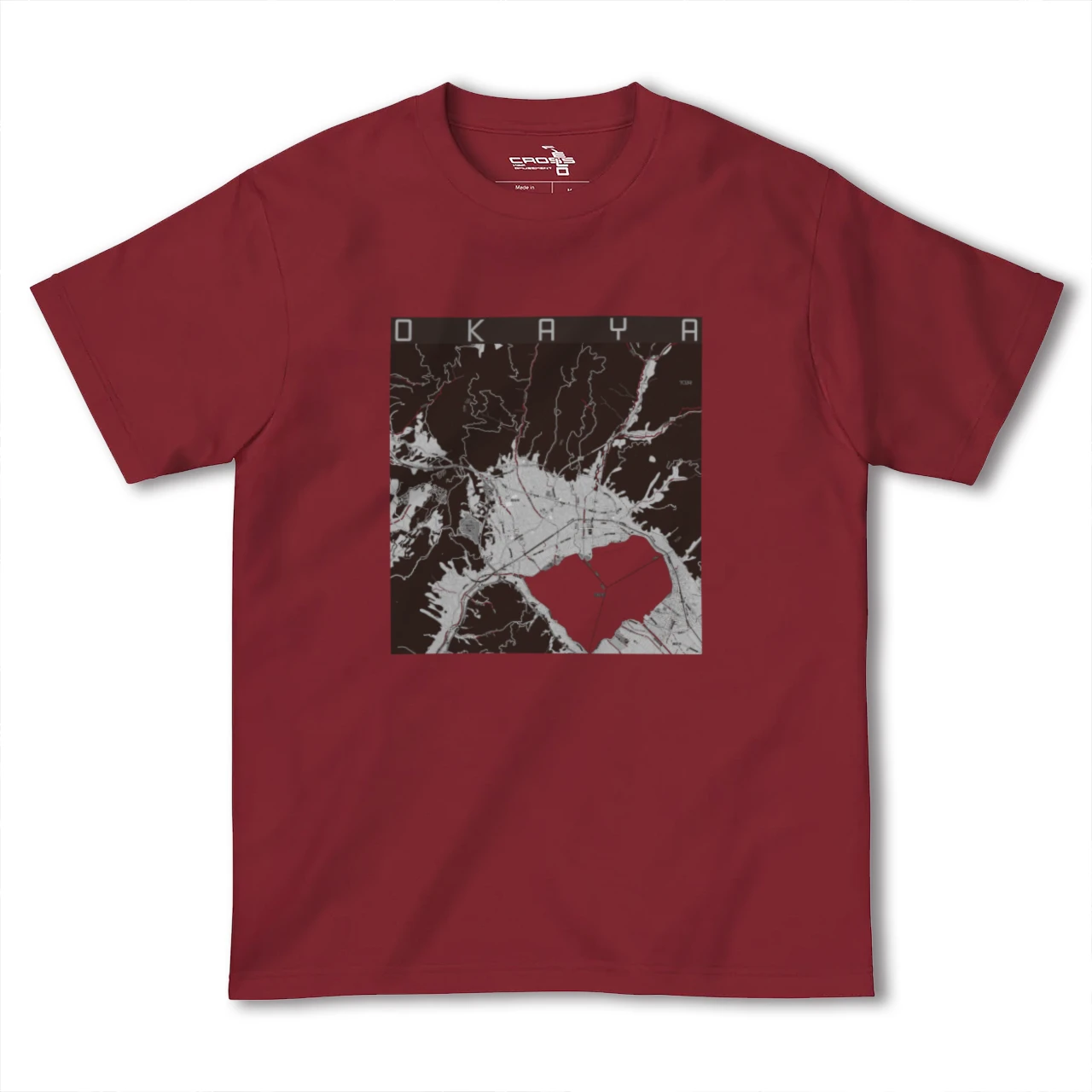 【岡谷(長野県)】地図柄ヘビーウェイトTシャツ