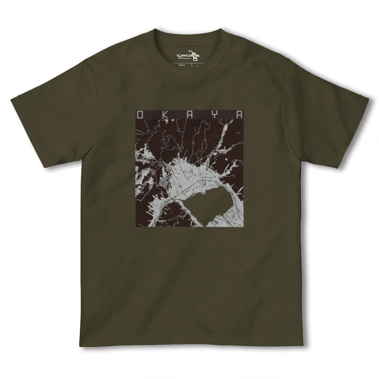【岡谷(長野県)】地図柄ヘビーウェイトTシャツ