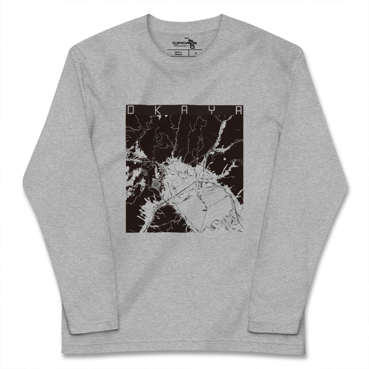 【岡谷(長野県)】地図柄ロングスリーブTシャツ