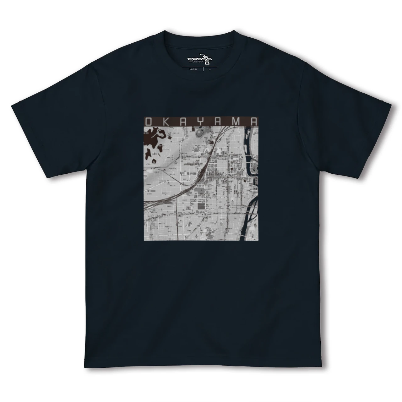 【岡山2(岡山県)】地図柄ヘビーウェイトTシャツ