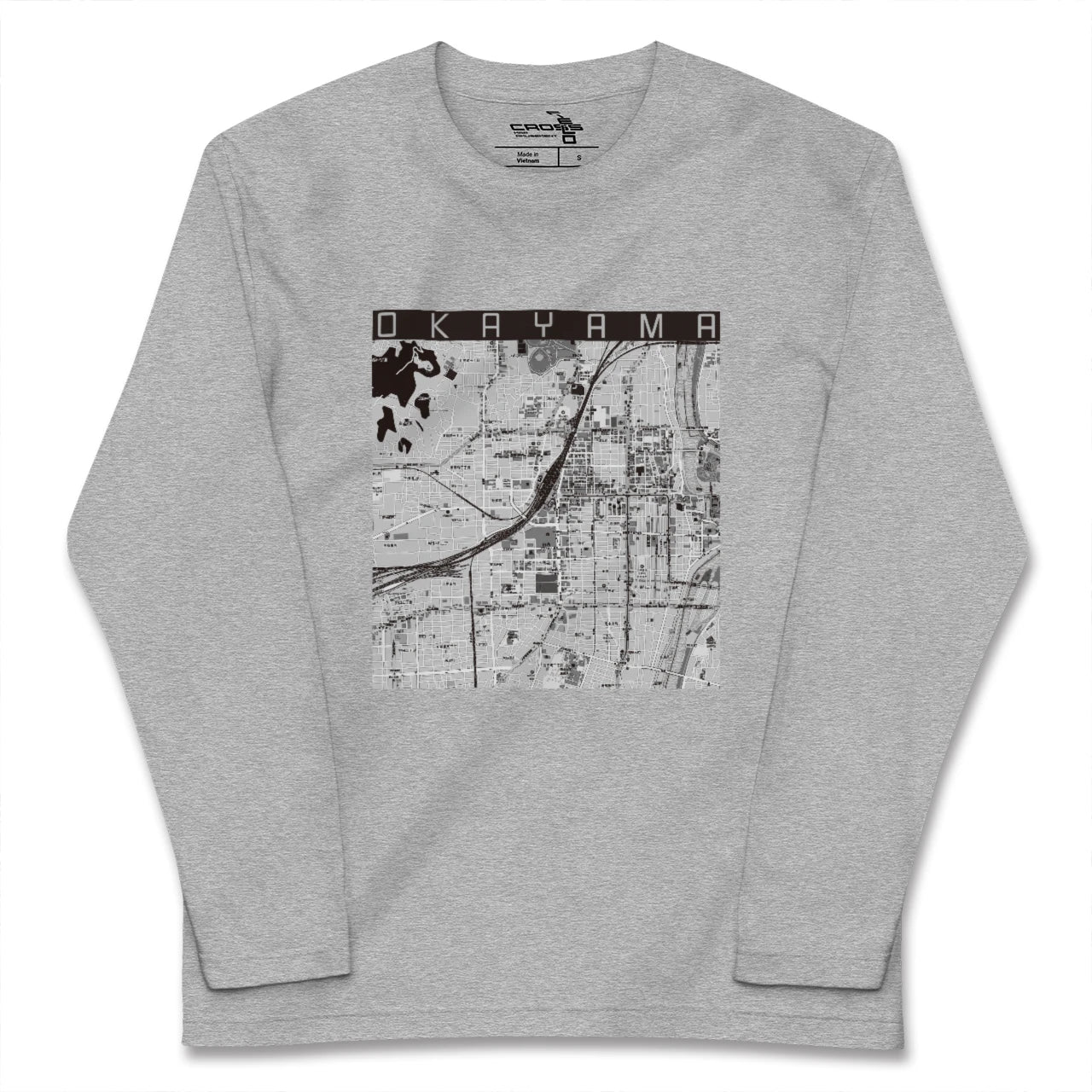 【岡山2(岡山県)】地図柄ロングスリーブTシャツ