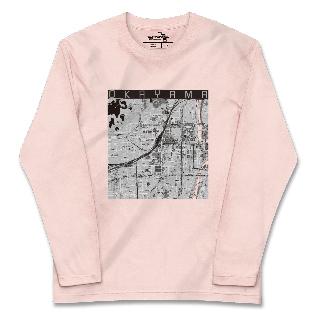 【岡山2(岡山県)】地図柄ロングスリーブTシャツ