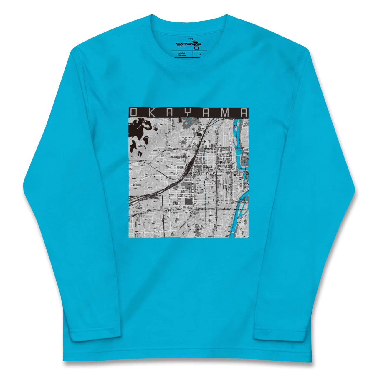 【岡山2(岡山県)】地図柄ロングスリーブTシャツ