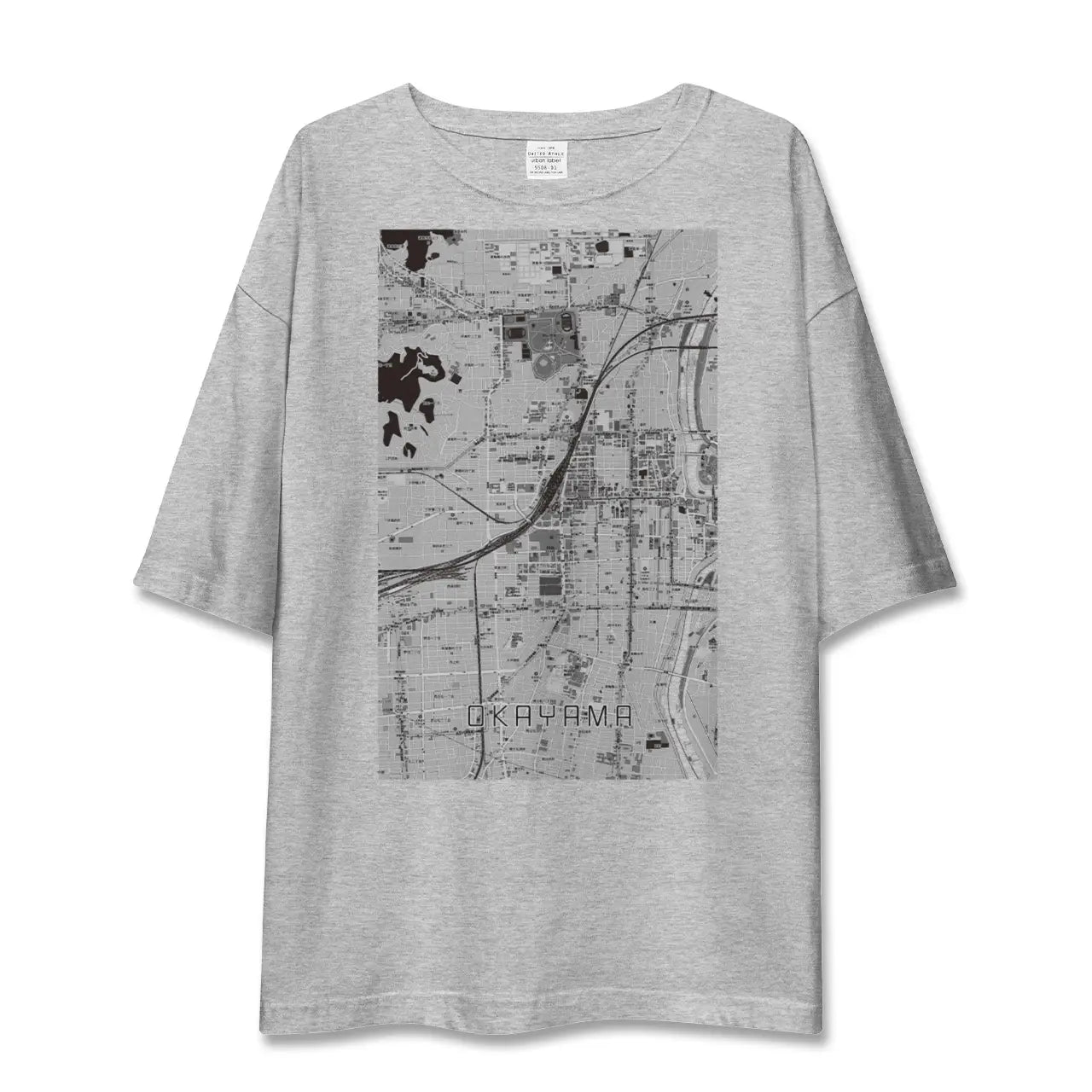 【岡山2(岡山県)】地図柄ビッグシルエットTシャツ
