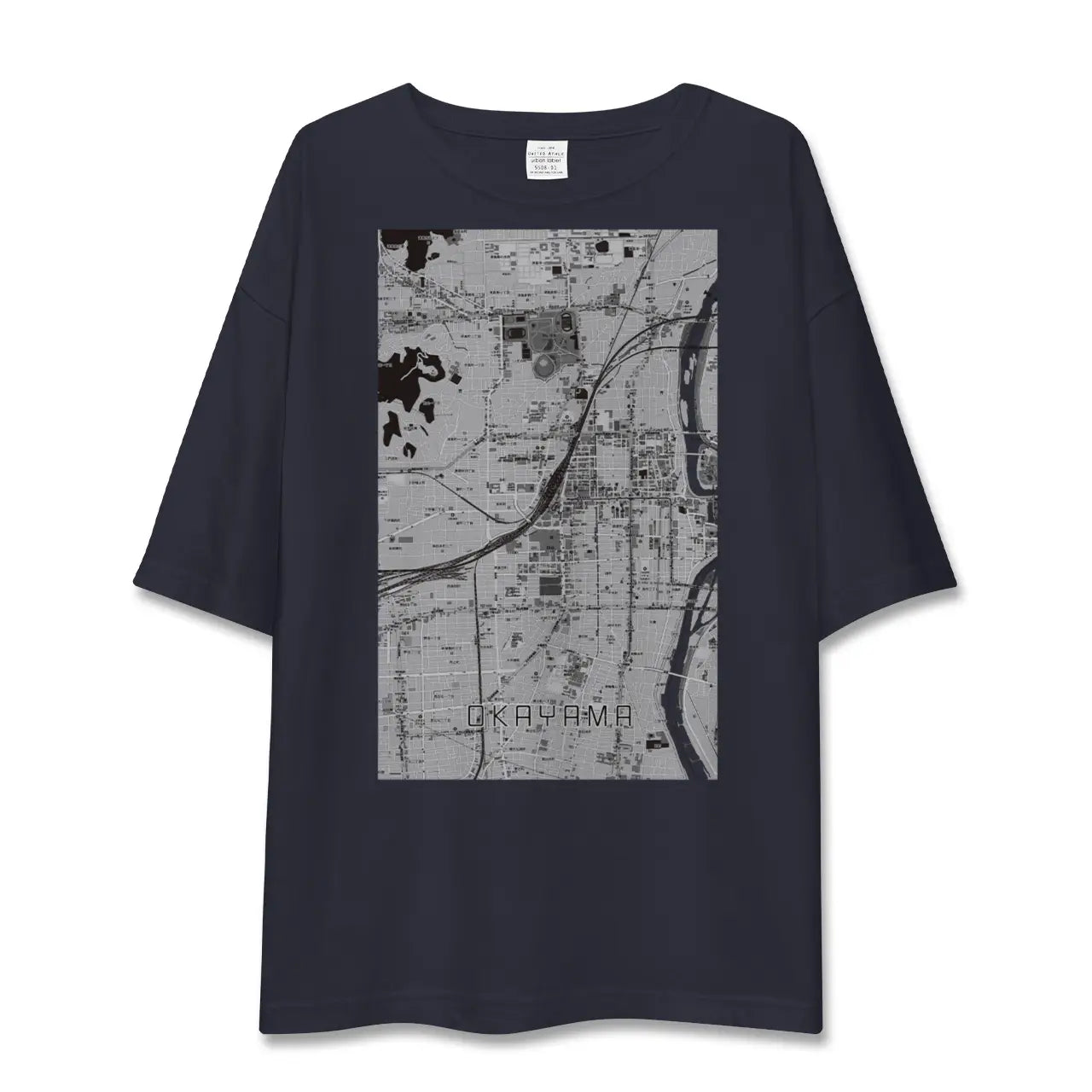 【岡山2(岡山県)】地図柄ビッグシルエットTシャツ