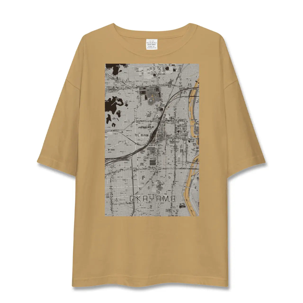 【岡山2(岡山県)】地図柄ビッグシルエットTシャツ