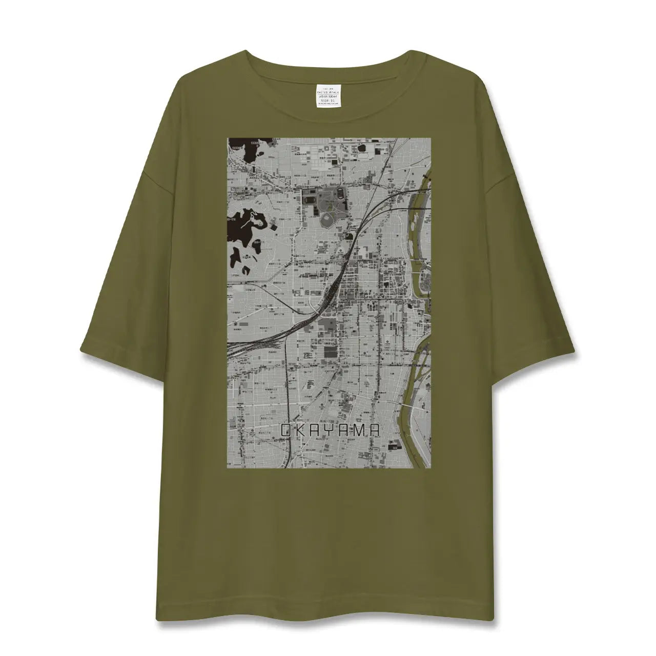 【岡山2(岡山県)】地図柄ビッグシルエットTシャツ